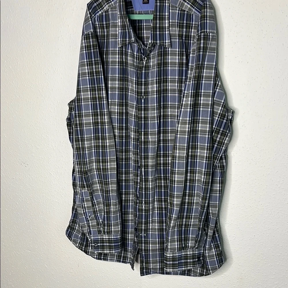 Banana Republic Blue and Black Casual Button Down Shirt